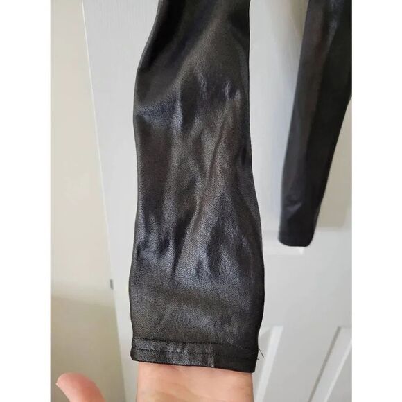 Spanx Faux Leather Side Stripe Leggings S/P NWT - Picture 9 of 11